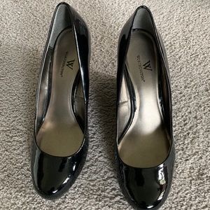 Black patten leather shoes